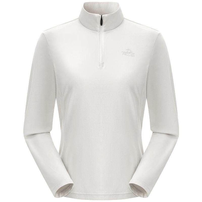 伯希和户外速干长袖T恤男款立领防风运动TORAY亲肤休闲打底衫女