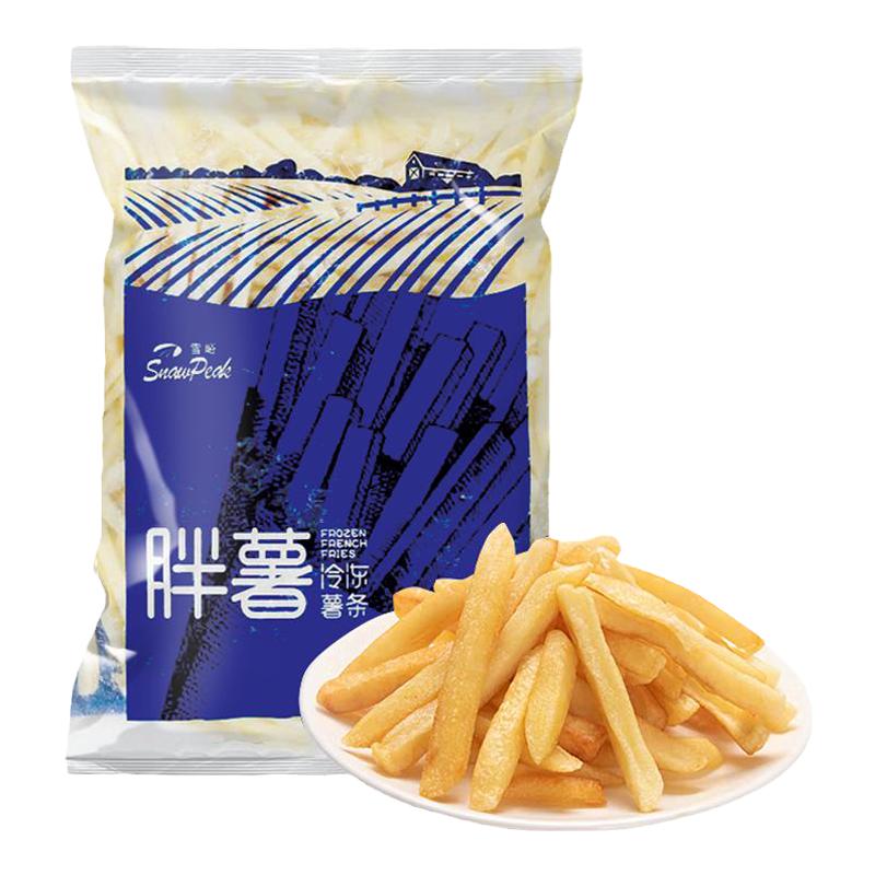 雪川薯条冷冻半成品速冻胖薯粗薯红薯条空气炸锅粗细薯条2kg