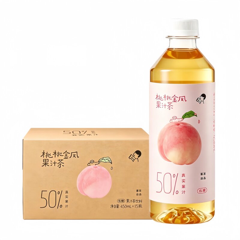 喜茶桃桃金凤果汁茶450ml*15瓶