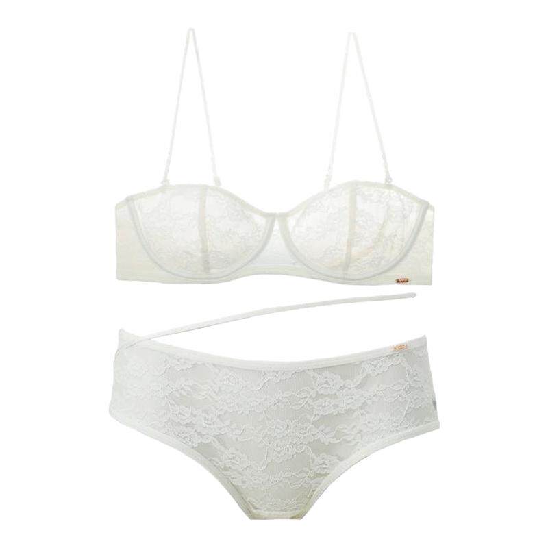歌瑞尔性感细肩带薄杯防下垂收副乳上托内衣法式蕾丝软钢圈文胸罩