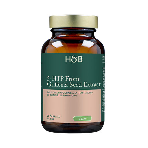 英国hb荷柏瑞5-HTP睡眠片助眠稳定情绪60粒官方正品