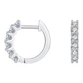 MODIAN摩典莫桑钻耳扣女S925纯银轻奢高级感ins百搭超闪镶钻耳圈