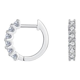 MODIAN摩典莫桑钻耳扣女S925纯银轻奢高级感ins百搭超闪镶钻耳圈