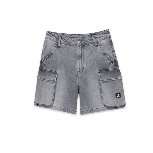 ABLE JEANS夏季新款男士超宽松机能多口袋工装五分牛仔短裤