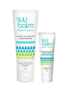 Suu Balm清凉止痒保湿身体乳2支组合75ml+25ml舒缓秋冬干痒润肤霜