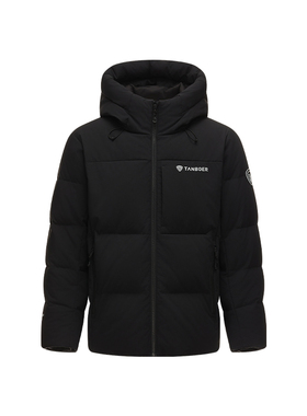 坦博尔25冬季新款男士羽绒服短款加厚保暖连帽耐脏户外防护外套BY