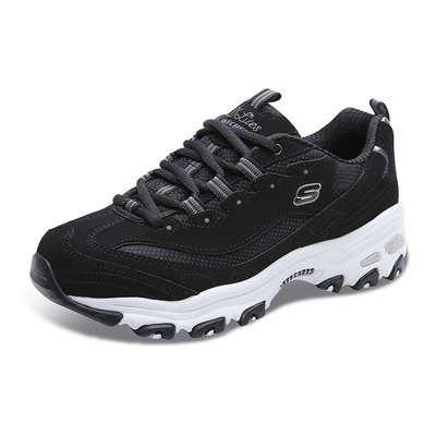 斯凯奇熊猫鞋女鞋厚底休闲鞋官网旗舰秋冬新款D'LITES低帮运动鞋