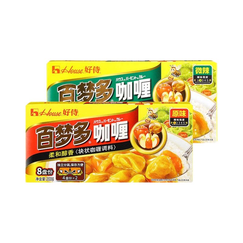 好侍百梦多咖喱块官方旗舰店原味3盒 咖喱鸡丁酱咖喱饭调料料理包图片