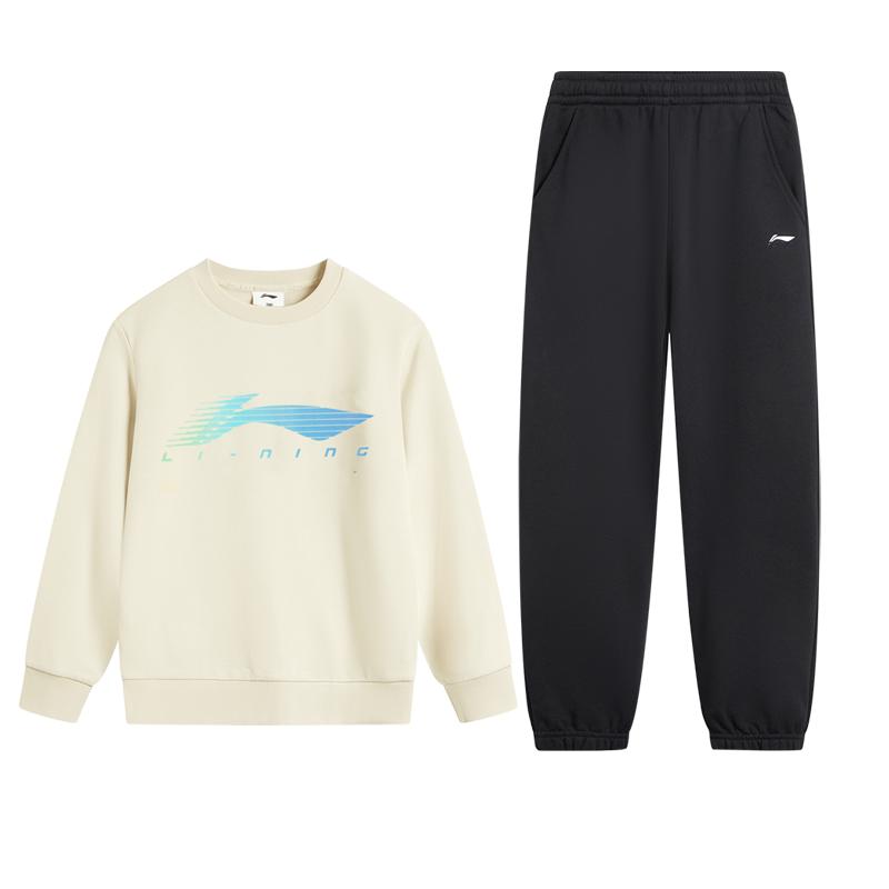 李宁儿童运动卫衣卫裤加绒套装