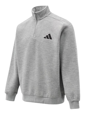 adidas阿迪达斯刺绣logo加绒半拉链套头衫2026春男新款卫衣KV5944