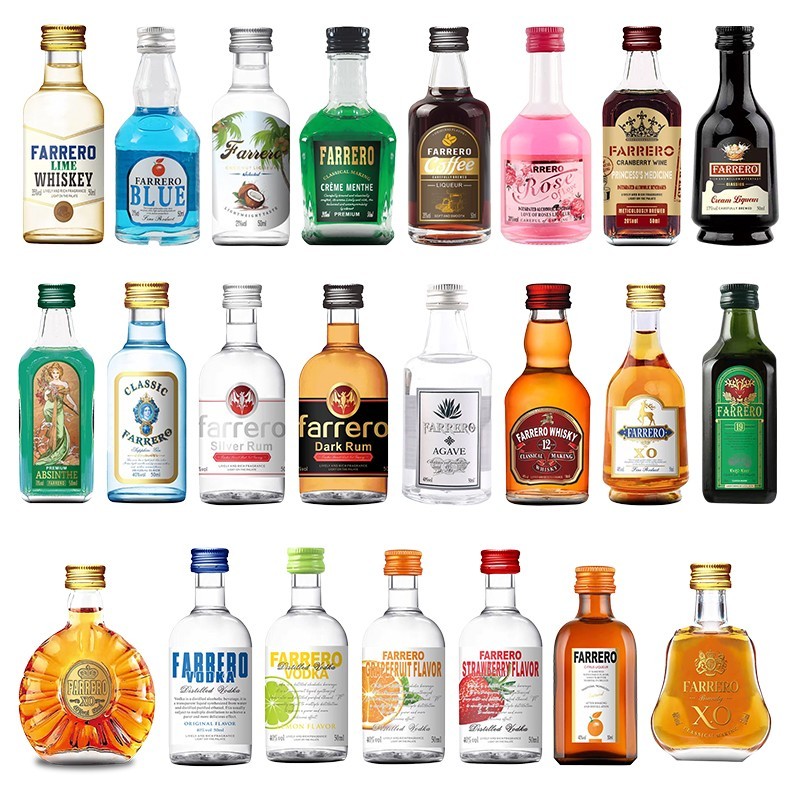 便利店调酒基酒套装小瓶洋酒小酒版xo白兰地伏特加威士忌小酒微醺