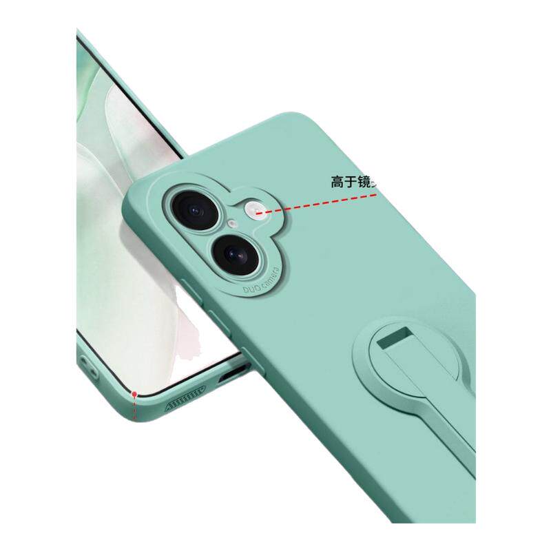 适用苹果18支架手机壳新款iPhone17promax保护套16plus高级感15全包防摔14mini液态硅胶13带手绳12男xs女软后
