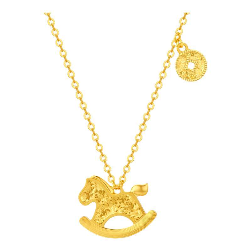 下拉领补贴【生肖马】DR宠爱小木马项链足金本命年送女友新年礼物,珠宝/钻石/翡翠,黄金镶钻项链,淘宝优惠券,粉丝福利购,淘宝优惠卷