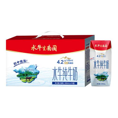 水牛生南国200ml营养整箱早餐奶