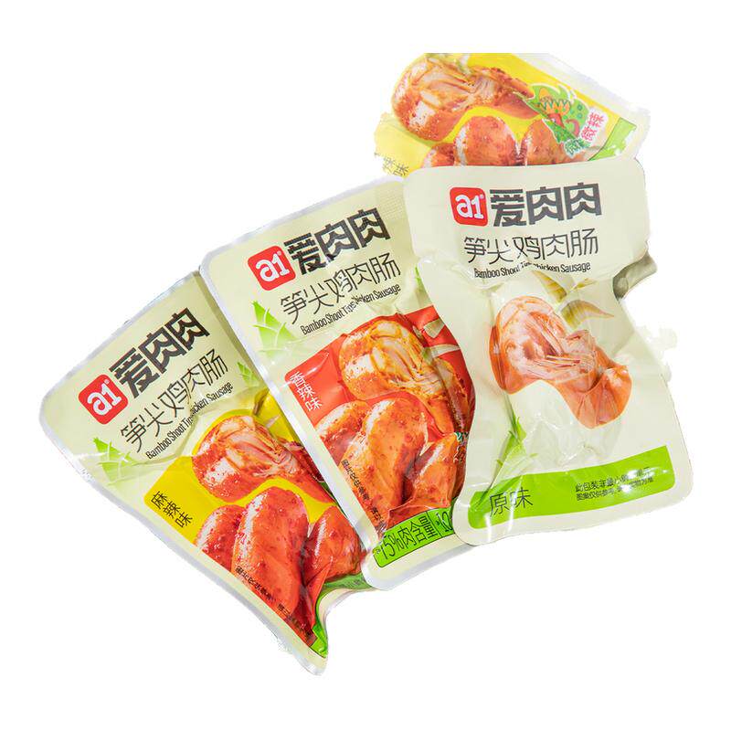 a1笋尖鸡肉肠原味香辣麻辣开袋即食办公室追剧家庭休闲小零食