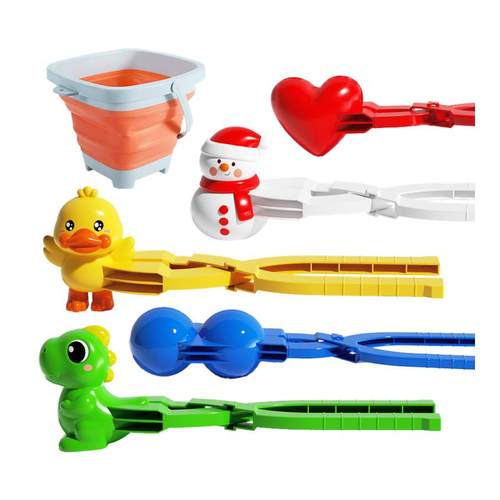 儿童雪球夹玩雪神器冬季打雪仗玩具幼儿园小鸭子恐龙雪人加厚加大