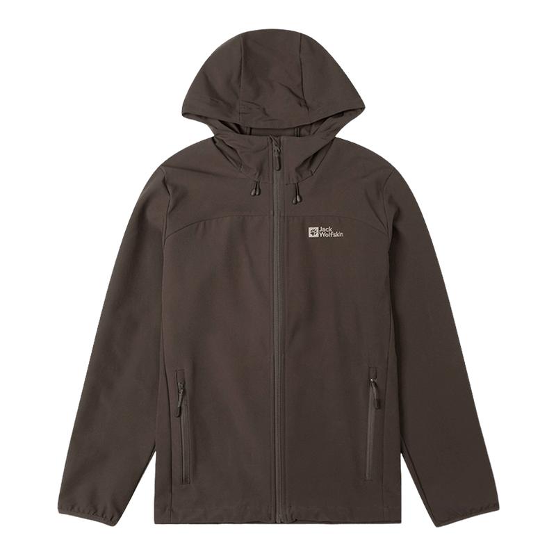 JACKWOLFSKIN狼爪2025春新款男子户外软壳衣连帽外套5303664-5719