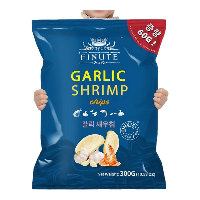 山姆代购韩国进口FINUTE趣莱福蒜味虾片300g膨化食品休闲零食