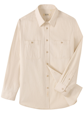 【100%水洗新疆棉】CULTUM日系工装口袋衬衫男长袖复古学院风衬衣