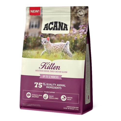 【官方正品】ACANA爱肯拿幼猫粮高蛋白鸡肉无谷幼猫粮1.8/4.5kg