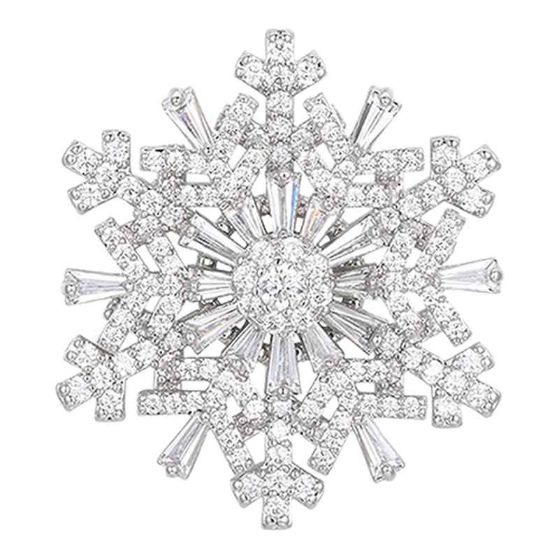 银色雪花胸针女2025新款爆款