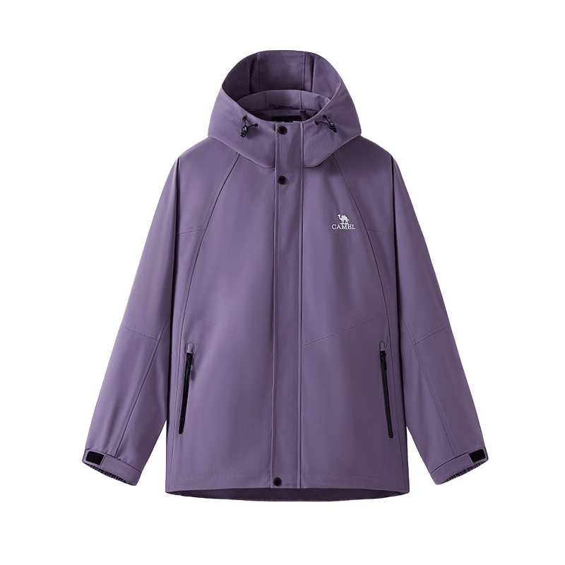 骆驼女装山海夹克2025春夏新款紫色外套女薄款户外工装百搭登山服