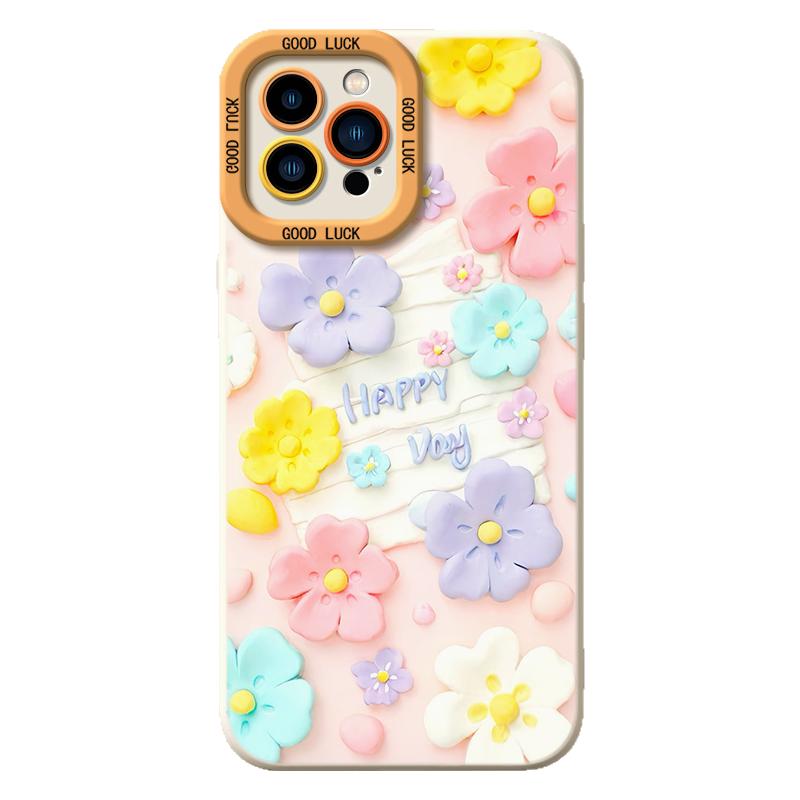 适用新款手机壳iphone14苹果15promax/16/12粉低花瓣13pro液态硅胶软7/6s/8plus/xr/11/6/xsmax全包女款清新