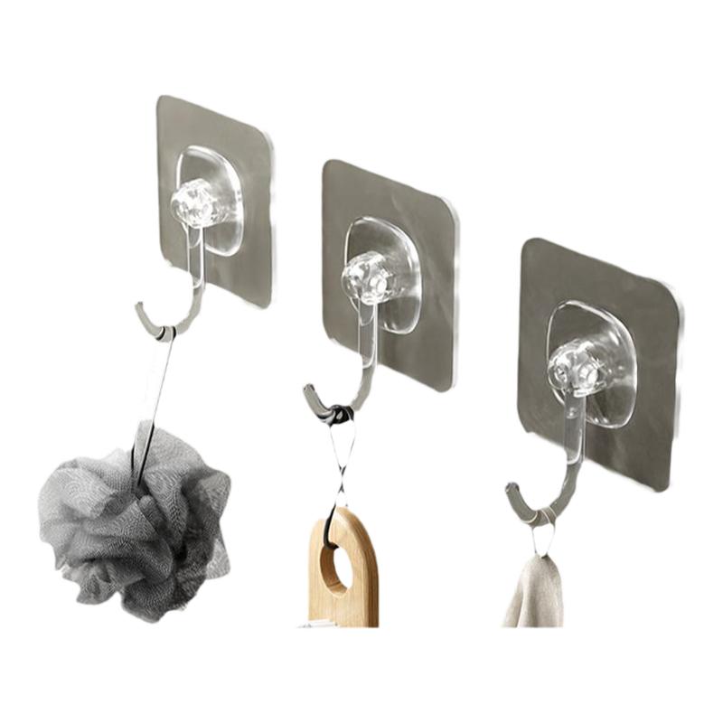 挂钩免打孔强力胶粘钩挂墙壁承重墙透明无痕粘钩宿舍墙面粘贴钩子