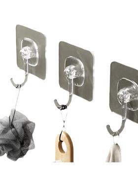 挂钩免打孔强力胶粘钩挂墙壁承重墙透明无痕粘钩宿舍墙面粘贴钩子