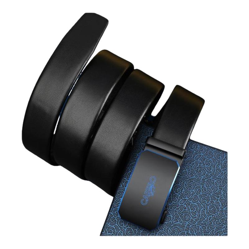 鳄鱼年轻人高档父亲节真皮自动扣