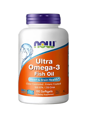 NOW Foods诺奥美国ultra精粹深海鱼omega-3鱼油软胶囊180粒欧米伽