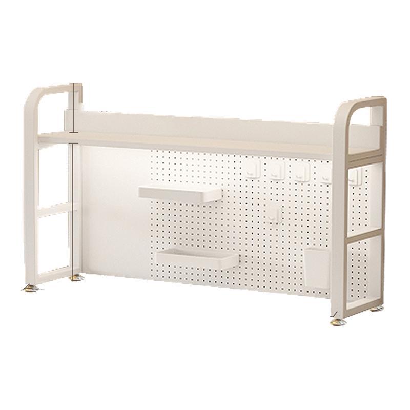 桌面书架置物架办公书桌多层书架铁艺学生电脑桌收纳洞洞板装饰架