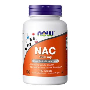 NOW 美国进口N-乙酰半胱氨酸nac补充剂硒片1000mg健康甲状桥本
