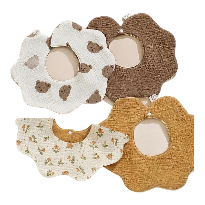 口水巾婴儿a类纯棉透气防水纱布男宝宝防吐奶围兜秋幼儿专用围嘴