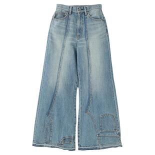 春季 女010HA611 新品 牛仔裤 4951 小众设计感解构阔腿裤 MOUSSY