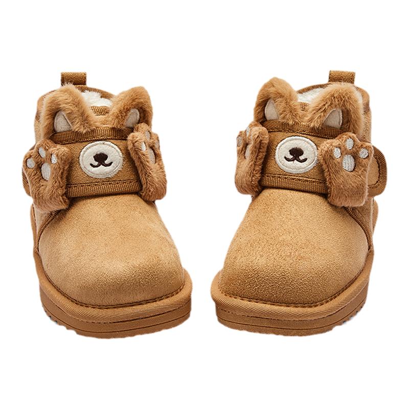 可爱卡通造型，加绒加厚雪地靴