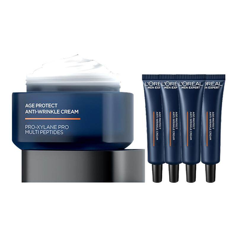 欧莱雅男士面霜青春肌源淡纹霜保湿霜50ml面部乳霜护肤品官方正品