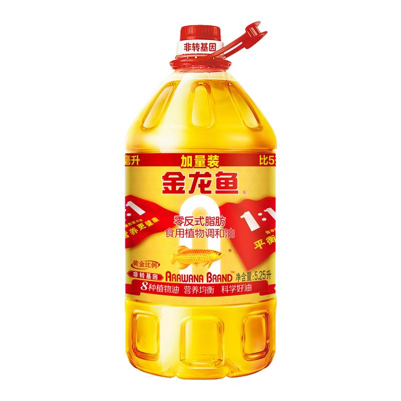 金龙鱼1:1:1黄金调5.25L*1桶非转基因食用油营养健康炒菜烹饪通用