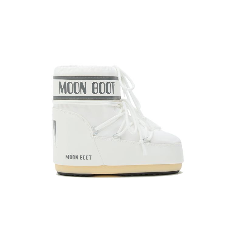 Moon Boot2025秋冬新款男女同款不分左右白色ICON尼龙低帮雪地靴