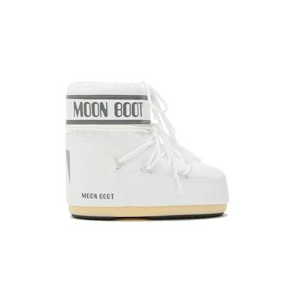 Moon Boot2025秋冬新款男女同款不分左右白色ICON尼龙低帮雪地靴