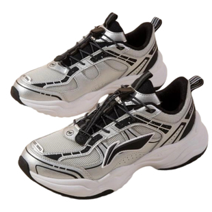 李宁儿童老爹鞋秋季男童女大童青少年软底回弹减震跑步鞋运动鞋子