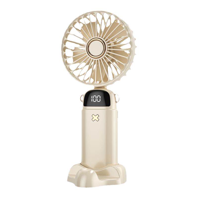 手持小风扇定制logo企业图案刻字广告展会宣传活动伴手礼小型电风扇迷你便携式随身折叠USB充电续航实用礼品