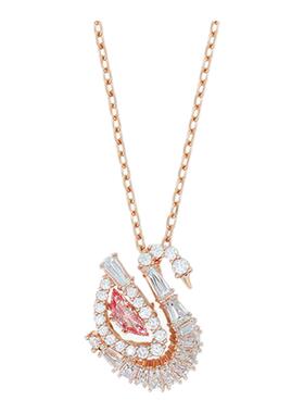 施华洛世奇粉钻天鹅项链