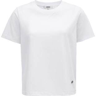 【经典爆款】ONLY2026春季新款纯色U领V领圆领正肩黑白色短袖T恤