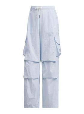 adidas阿迪达斯三叶草伞兵工装风运动裤2026夏女梭织长裤 KT3059