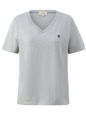 【臻棉T】Eland衣恋T恤女简约风v领匹马棉舒适短袖上衣25夏季新款