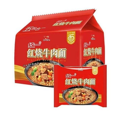统一方便面经典红烧牛肉面袋装泡面速食品早餐夜宵代餐批发一整箱