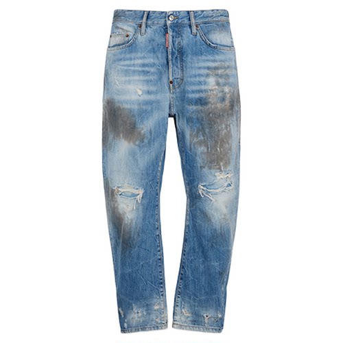 DSQUARED2/D2次方2026款男士宽松做旧牛仔裤BroJeans