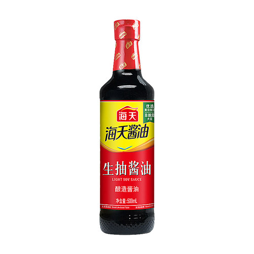 海天老抽生抽酱油500ml炒菜提鲜红烧肉上色厨房酿造凉拌调味蘸料