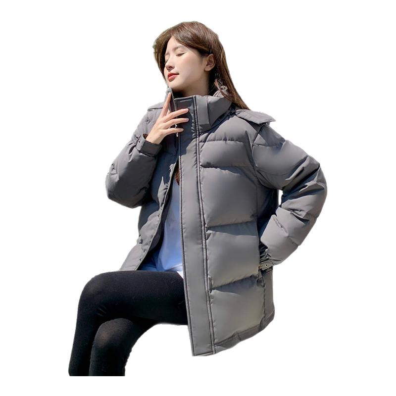 MM明摩女装羽绒服男女短款冬季2025年新款加厚连帽情侣款宽松中戏